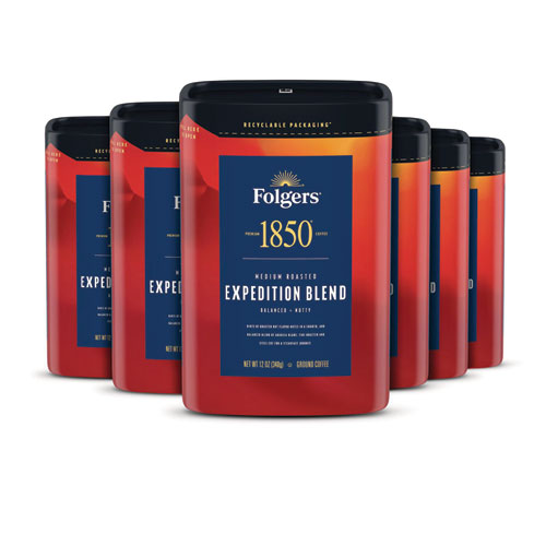 1850 Coffee, Expedition Blend – 6/Carton (12 oz Canisters)