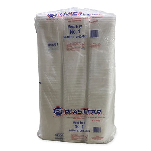 Meat Trays, #1, 5.38 X 5.38 X 1.07, White, 500/carton.