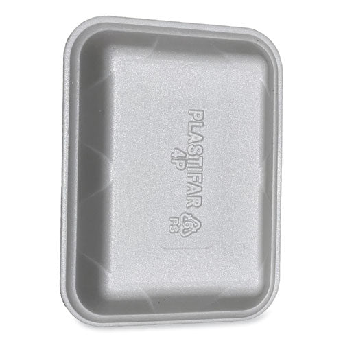 Meat Trays, #4p, 9.5 X 7.19 X 1.2, White, 500/carton