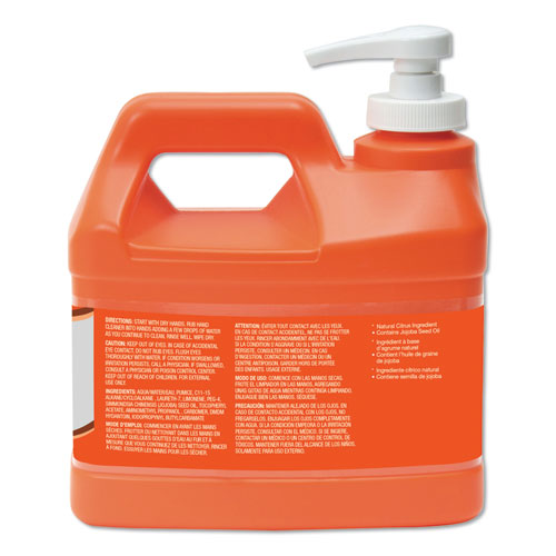 Natural Orange Pumice Hand Cleaner, Citrus, 0.5 Gal Pump Bottle, 4/carton.