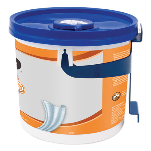 Fast Towels Hand Cleaning Towels, 7.75 X 11, Fresh Citrus, Blue, 130/bucket, 4 Buckets/carton.