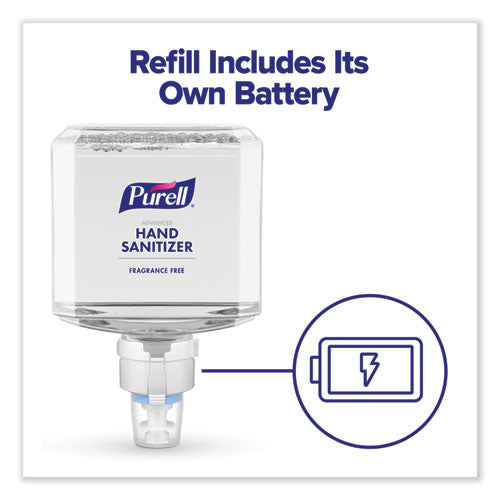 Advanced Hand Sanitizer Gel Refill, 1,200 Ml, Clean Scent, For Es8 Dispensers, 2/carton.