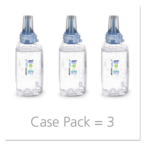 Advanced Hand Sanitizer Green Certified Gel Refill, For Adx-12 Dispensers, 1,200 Ml, Fragrance-free, 3/carton.