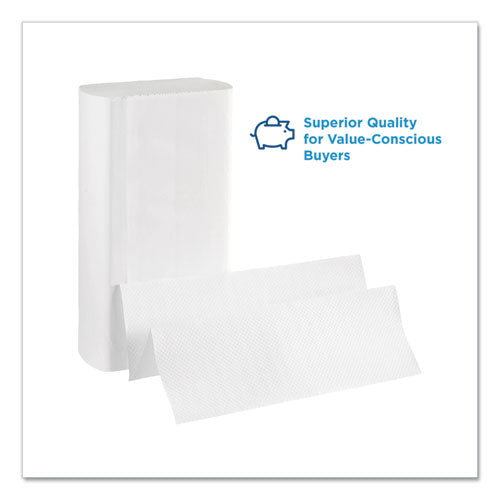 Pacific Blue Select Folded Paper Towels, 1-ply, 9.2 X 9.4, White, 250/pack, 16 Packs/carton.