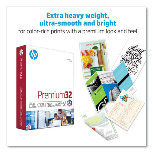 Premium32,  100 Bright, 32 Lb Bond Weight, 8.5 X 11, Extra Bright White, 250 Sheets/ream, 6 Reams/carton