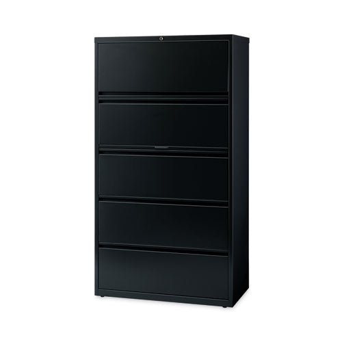 Lateral File Cabinet, 5 Letter/legal/a4-size File Drawers, Black, 36 X 18.62 X 67.62.