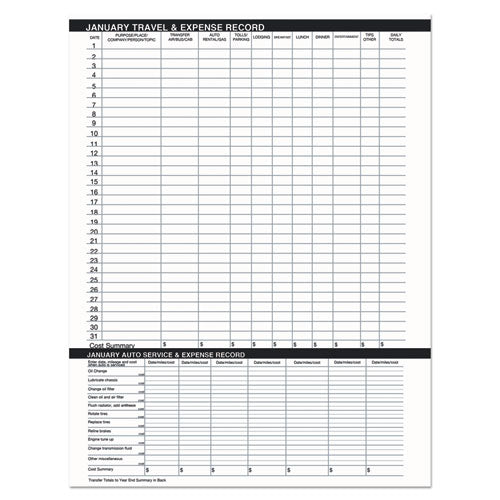 Recycled Two Year Monthly Planner With Expense Logs, 8.75 X 6.88, Black Cover, 24-month: Jan 2025 To Dec 2026.