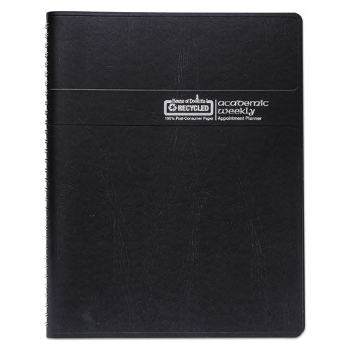 Recycled Academic Weekly/monthly Appointment Planner,  8 X 5, Black Cover, 13-month (aug To Aug): 2024 To 2025