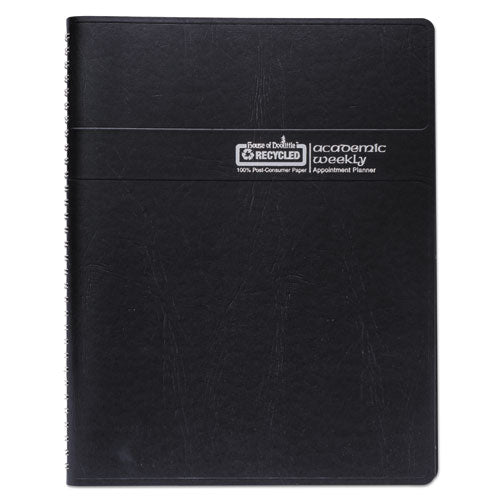 Recycled Academic Weekly/monthly Appointment Planner, 8 X 5, Black Cover, 13-month (aug To Aug): 2023 To 2024