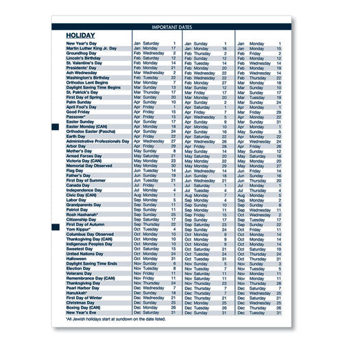 Recycled Wirebound Weekly/monthly Planner,11 X 8.5, Black Cover, 12-month (jan To Dec): 2025