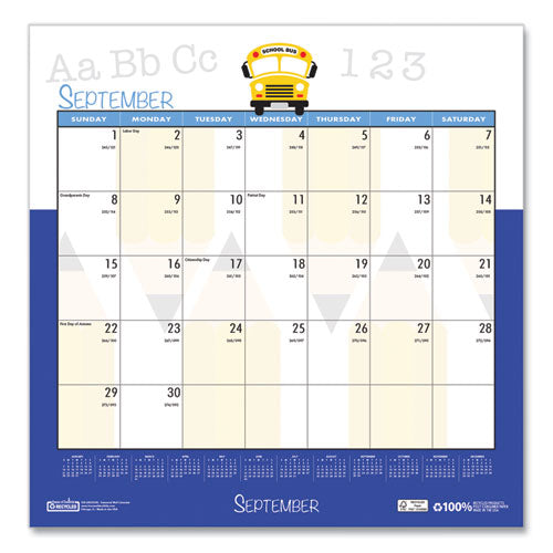 Recycled Seasonal Wall Calendar, Illustrated Seasons Artwork, 12 X 12, 12-month (jan To Dec): 2025.