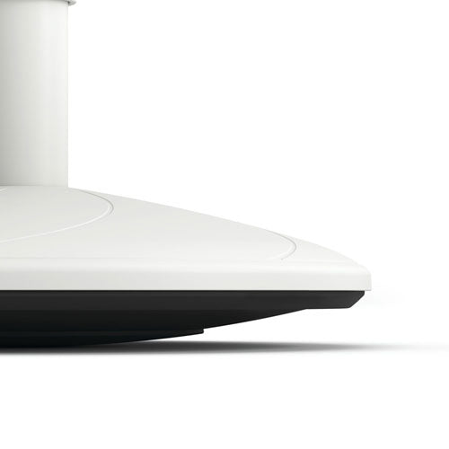 Revel Adjustable Height -Fidget Stool, Backless, Supports Up To 250 Lb, 13.75" To 18.5" Seat Height, Charcoal Seat, White Base