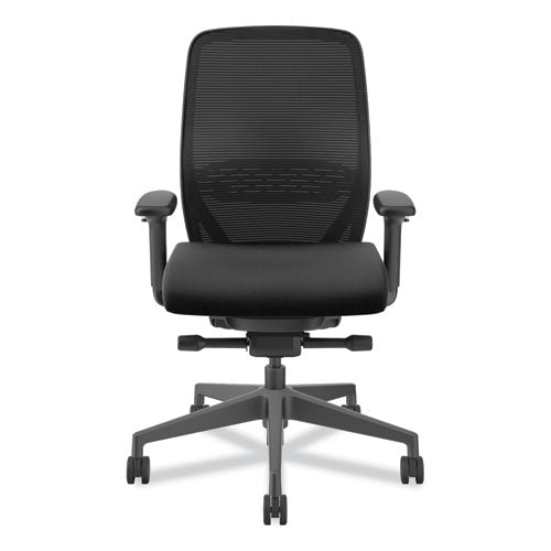 Nucleus Series Recharge Task Chair, Supports Up To 300 Lb,16.63 To 21.13 Seat Height, Black Seat/back, Black Base
