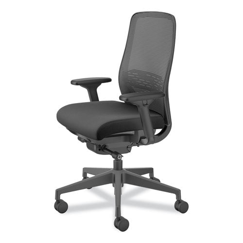 Nucleus Series Recharge Task Chair, Supports Up To 300 Lb,16.63 To 21.13 Seat Height, Black Seat/back, Black Base