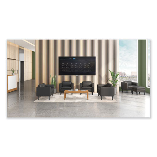 Parkwyn Series Ottoman, 23" X 23" X 17.5", Black.