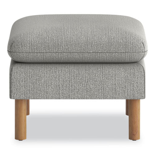Parkwyn Series Ottoman, 23" X 23" X 17.5", Gray/oak.