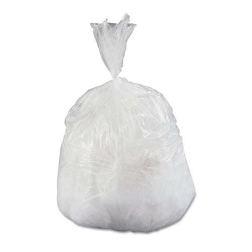 High-density Commercial Can Liners, 4 Gal, 6 Microns, 17" X 18", Clear, 50 Bags/roll, 40 Rolls/carton