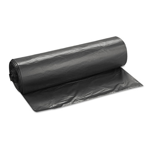 High-density Commercial Can Liners Value Pack, 60 Gal, 19 Microns, 43" X 46", Black, 25 Bags/roll, 6 Rolls/carton