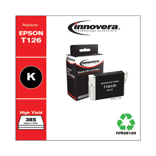 Remanufactured Black Ink, Replacement For 126 (t126120), 385 Page-yield, Ships In 1-3 Business Days