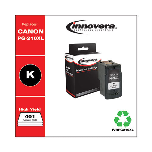 Remanufactured Black High-yield Ink, Replacement For Pg-210xl (2973b001), 401 Page-yield.