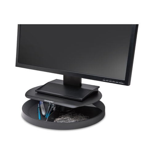 Spin2 Monitor Stand With Smartfit, 12.6" X 12.6" X 2.25" To 3.5", Black, Supports 40 Lbs.
