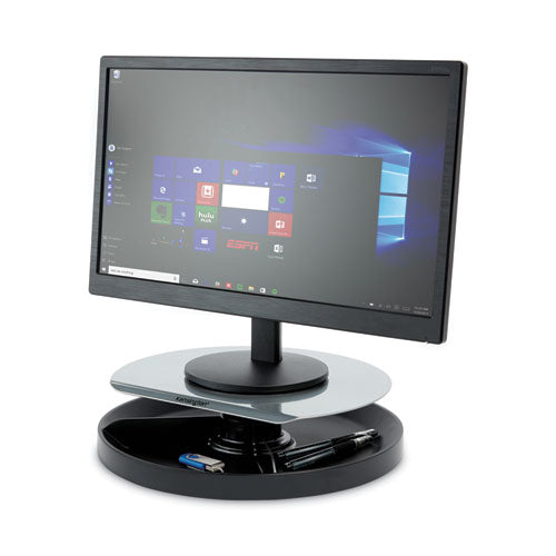 Spin2 Monitor Stand With Smartfit, 12.6" X 12.6" X 2.25" To 3.5", Black, Supports 40 Lbs.