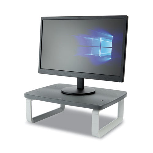 Monitor Stand With Smartfit, For 24" Monitors, 15.5" X 12" X 3" To 6", Black/gray, Supports 80 Lbs.