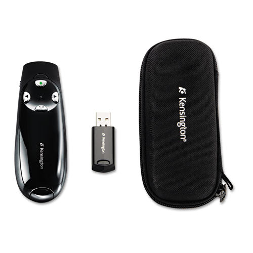 Wireless Presenter Pro With Green Laser, Class 2, 150 Ft Range, Black.