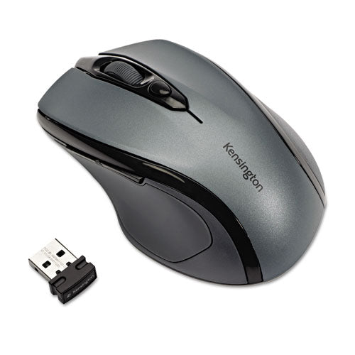 Pro Fit Mid-size Wireless Mouse, 2.4 Ghz Frequency/30 Ft Wireless Range, Right Hand Use, Gray.