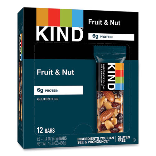 Fruit And Nut Bars, Fruit And Nut Delight, 1.4 Oz, 12/box.
