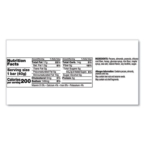 Nuts And Spices Bar, Maple Glazed Pecan And Sea Salt, 1.4 Oz Bar, 12/box.