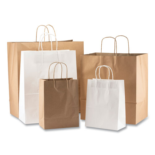Kraft Paper Bags, 8" X 5" X 11", Kraft, 250/carton.