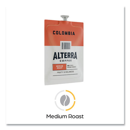 Alterra Columbia Coffee Freshpack, Columbia, 0.28 Oz Pouch, 100/carton.