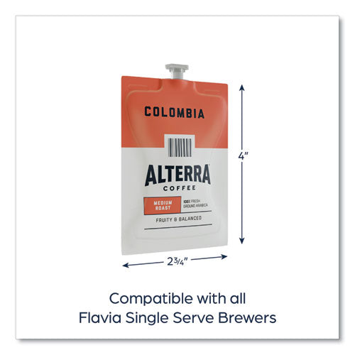 Alterra Columbia Coffee Freshpack, Columbia, 0.28 Oz Pouch, 100/carton.