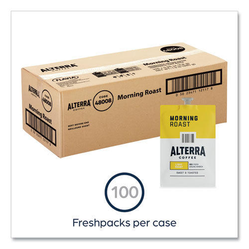 Alterra Morning Roast Coffee Freshpack, Morning Roast, 0.28 Oz Pouch, 100/carton.