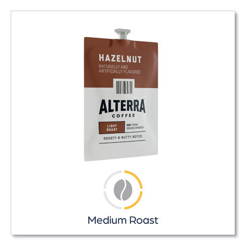 Alterra Hazelnut Coffee Freshpack, Hazelnut, 0.23 Oz Pouch, 100/carton.