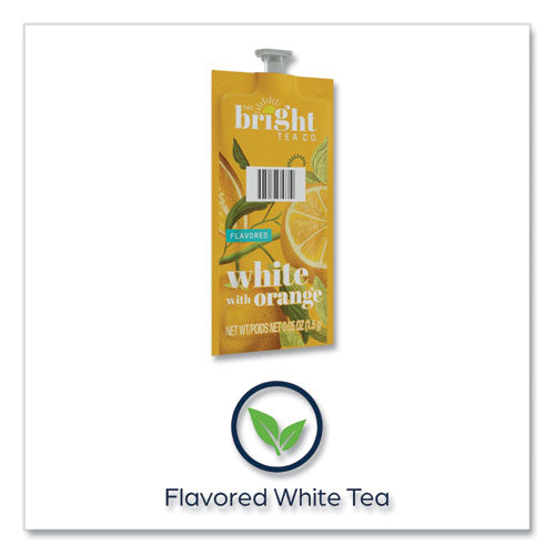 The Bright Tea Co. White With Orange Tea Freshpack, White With Orange, 0.05 Oz Pouch, 100/carton.