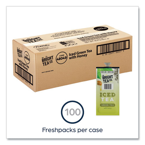 The Bright Tea Co- Iced Green Tea With Honey Freshpack, Green With Honey, 0.11 Oz Pouch, 100/carton