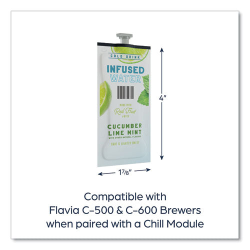 Cucumber Lime Mint Infused Water Freshpack, Cucumber Lime Mint, 0.08 Pouch, 100/carton.