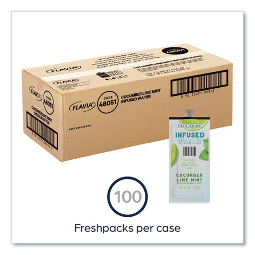 Cucumber Lime Mint Infused Water Freshpack, Cucumber Lime Mint, 0.08 Pouch, 100/carton.