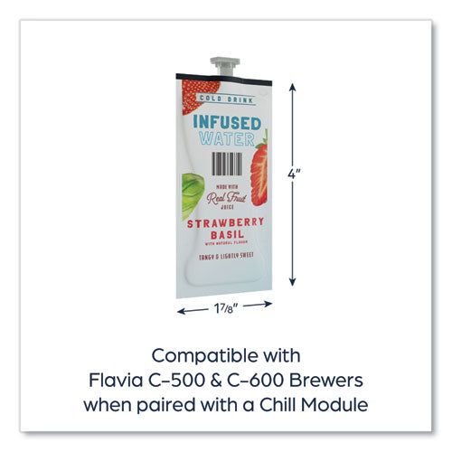 Strawberry Basil Infused Water Freshpack, Strawberry Basil, 0.11 Oz Pouch, 100/carton.