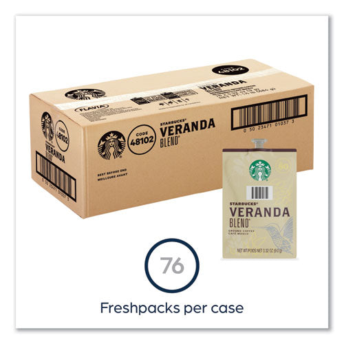 Starbucks Veranda Blend Coffee Freshpack, Veranda Blend, 0.32 Oz Pouch, 76/carton.