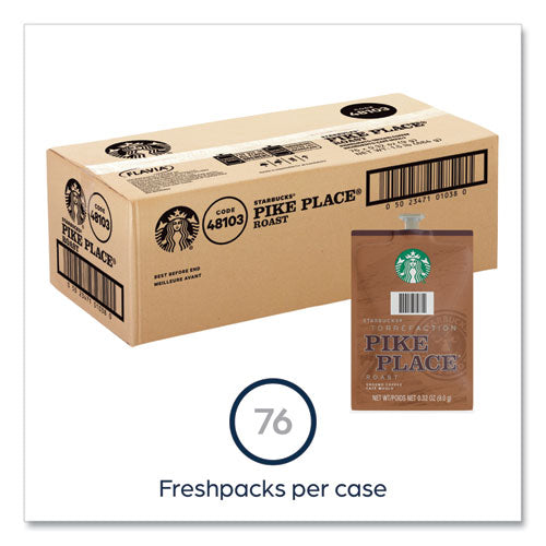 Starbucks Pike Place Roast Coffee Freshpack, Pike Place, 0.32 Oz Pouch, 76/carton.