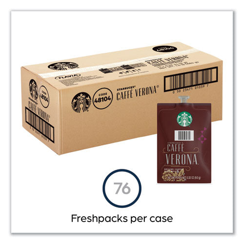 Starbucks Caffe Verona Coffee Freshpack, Caffe Verona, 0.32 Oz Pouch, 76/carton.