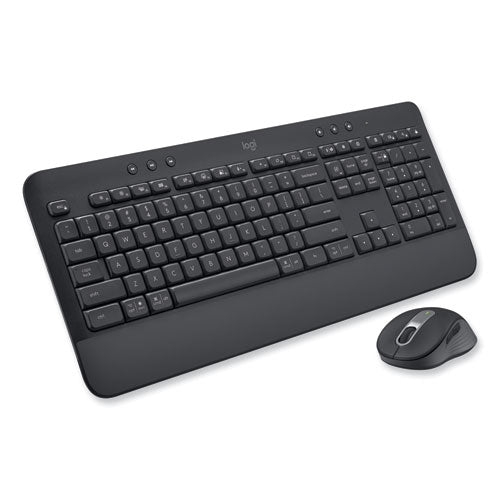 Signature Mk650 Wireless Keyboard And Mouse Combo For Business,2.4 Ghz Frequency/32 Ft Wireless Range, Graphite