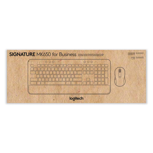 Signature Mk650 Wireless Keyboard And Mouse Combo For Business,2.4 Ghz Frequency/32 Ft Wireless Range, Graphite