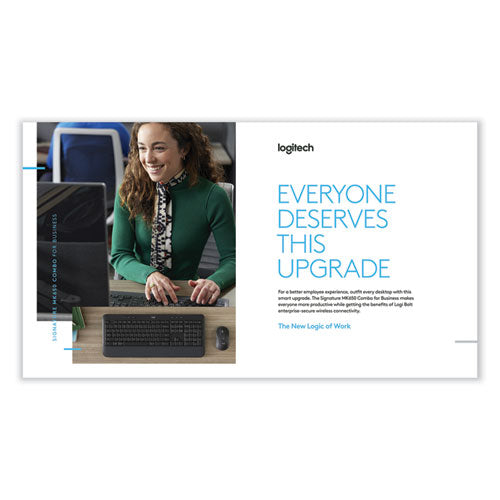 Signature Mk650 Wireless Keyboard And Mouse Combo For Business,2.4 Ghz Frequency/32 Ft Wireless Range, Graphite