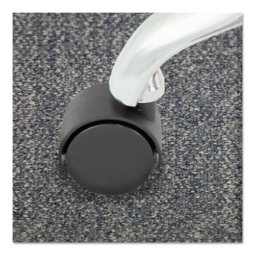 Duet Dual Wheels, Grip Ring Type C Stem, 2" Soft Polyurethane Wheel, Matte Black, 5/set.