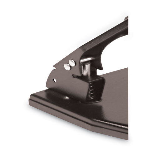 30-sheet Heavy-duty Three-hole Punch With Gel Padded Handle, 9/32" Holes, Black