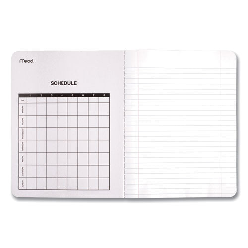 Square Deal Composition Book, Medium/college Rule, Black Cover, (100) 9.75 X 7.5 Sheets.